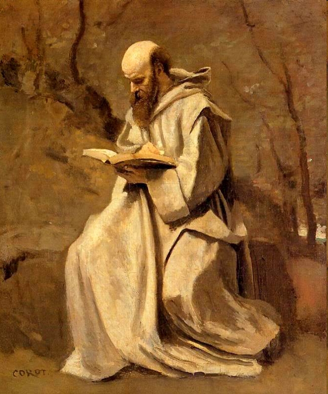 Camille Corot: Monk Reading Book