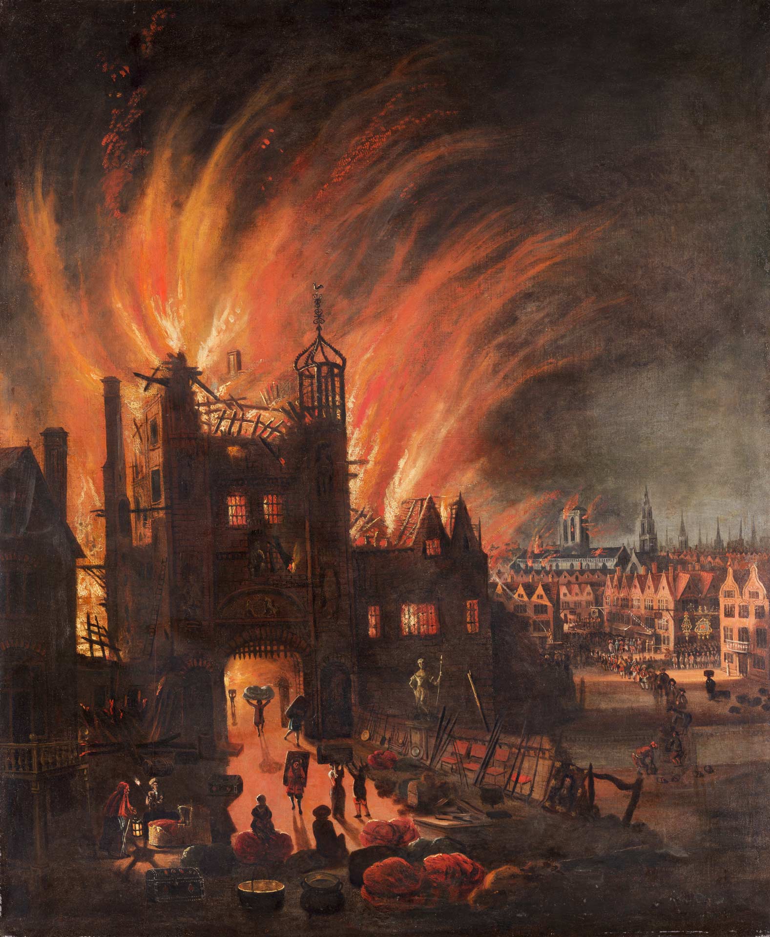 Great Fire of London, unknown painter, 1666