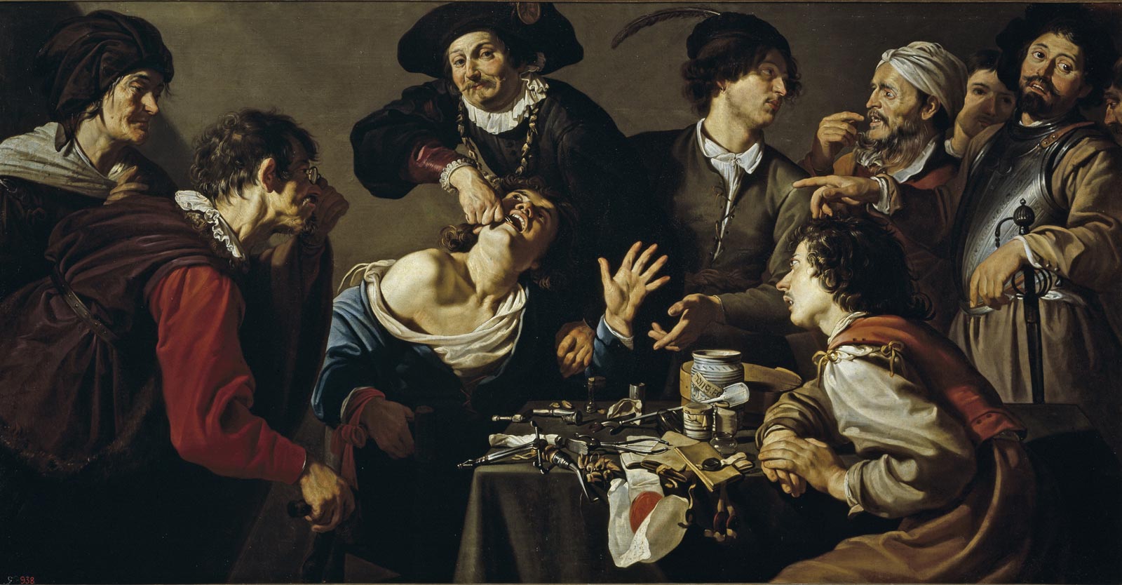 Theodoor Rombouts, Šarlatán trhající zuby, 1620 - 1625